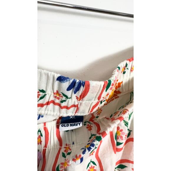 Floral Postcard Poplin Boxer Pajama Shorts Old Navy Size XL - Picture 4 of 5